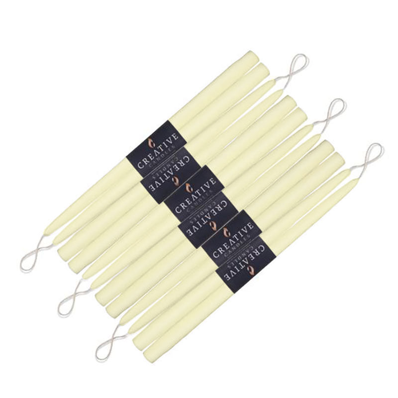 Taper Candles Lemon Chiffon 15 in 6 pack