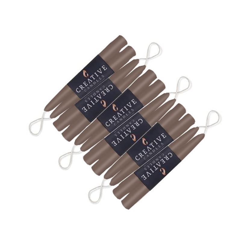Taper Candles Espresso 6 in 6 pack