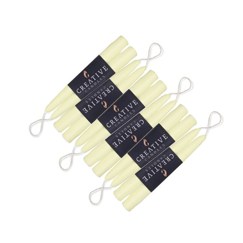 Taper Candles Lemon Chiffon 6 in 6 pack