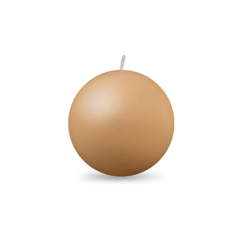 Cafe Au Lait Ball Candles (2"-4" diameter)