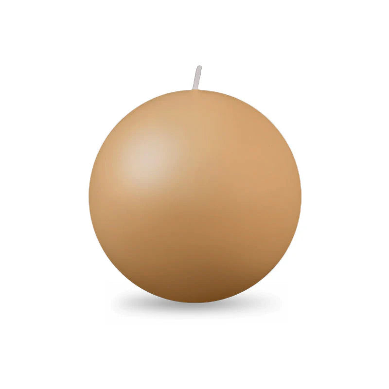 Cafe Au Lait Ball Candles (2"-4" diameter)