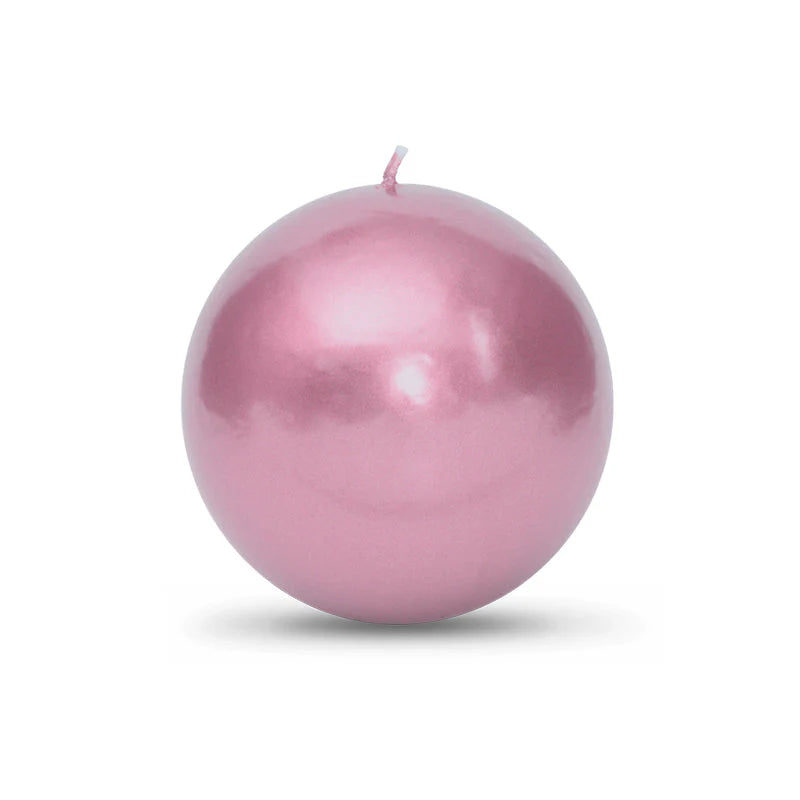 Metallic Rose Gold Ball Candles (2"-4" diameter)