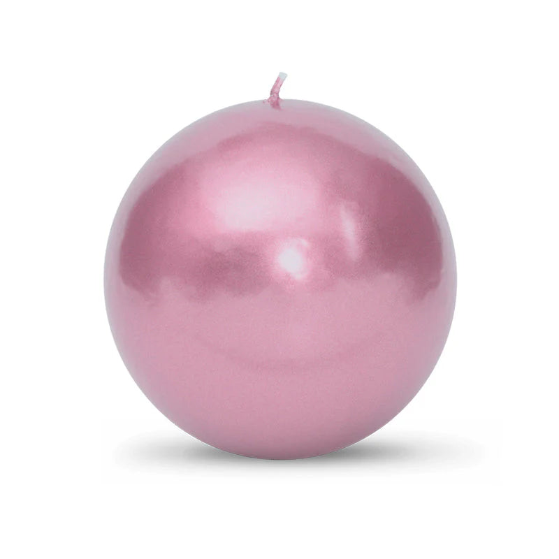Metallic Rose Gold Ball Candles (2"-4" diameter)