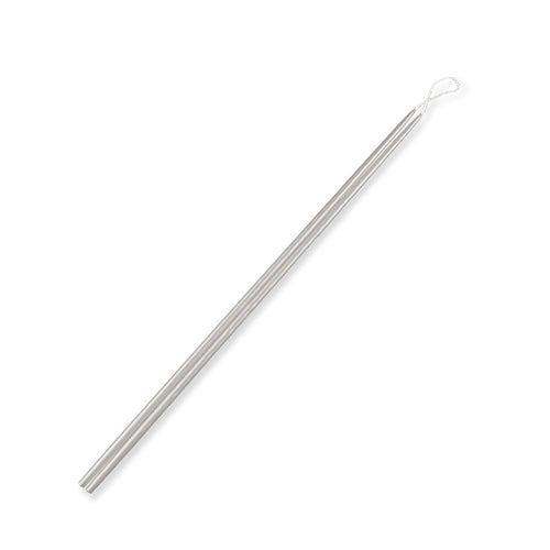 Celebration Metallic Silver Taper Candle 15in