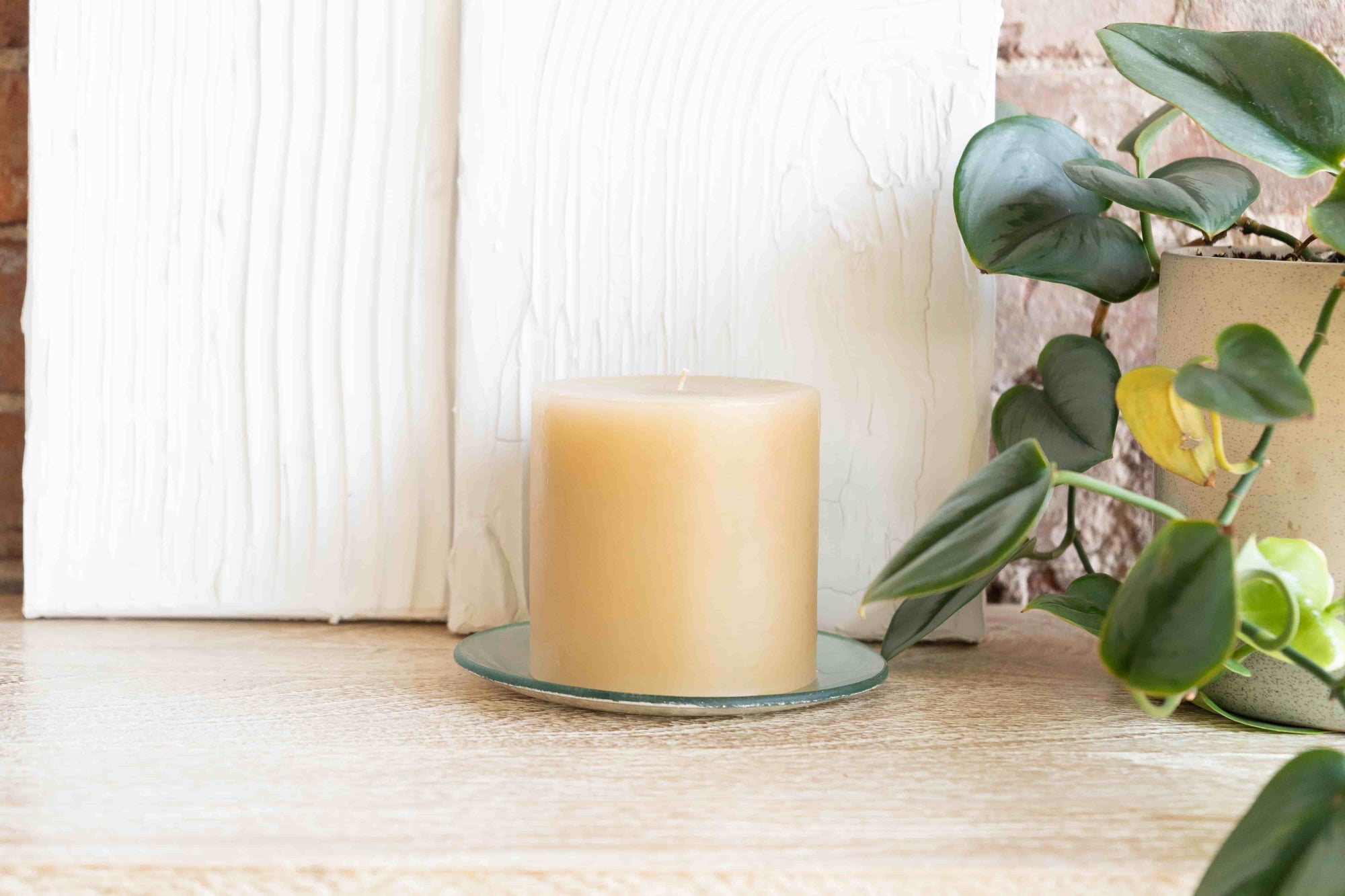 Cafe au lait 4" pillar candle