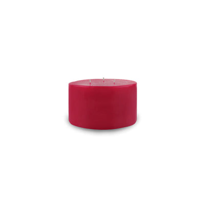 Crimson Contemporary Pillar Candle (6" diameter)