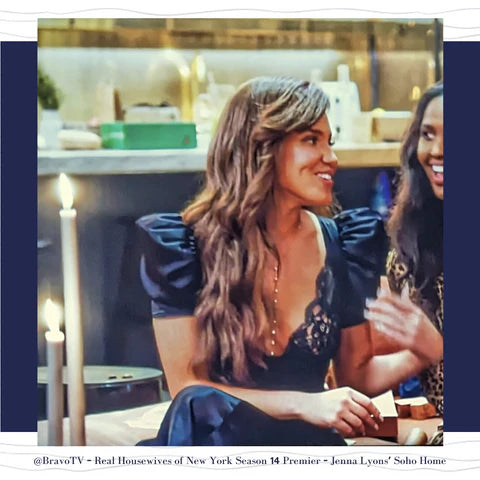 Jenna Lyon's next to paris gray 30" candles in Real Housewives of New York season 14