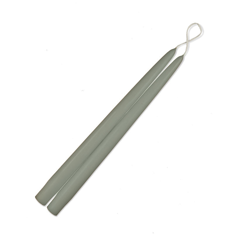 Soft Sage 12" taper candle pair with 7/8" diameter