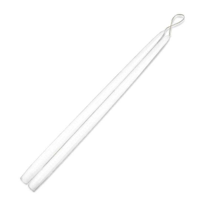 White 18" Taper Candle Pair with 7/8" diameter