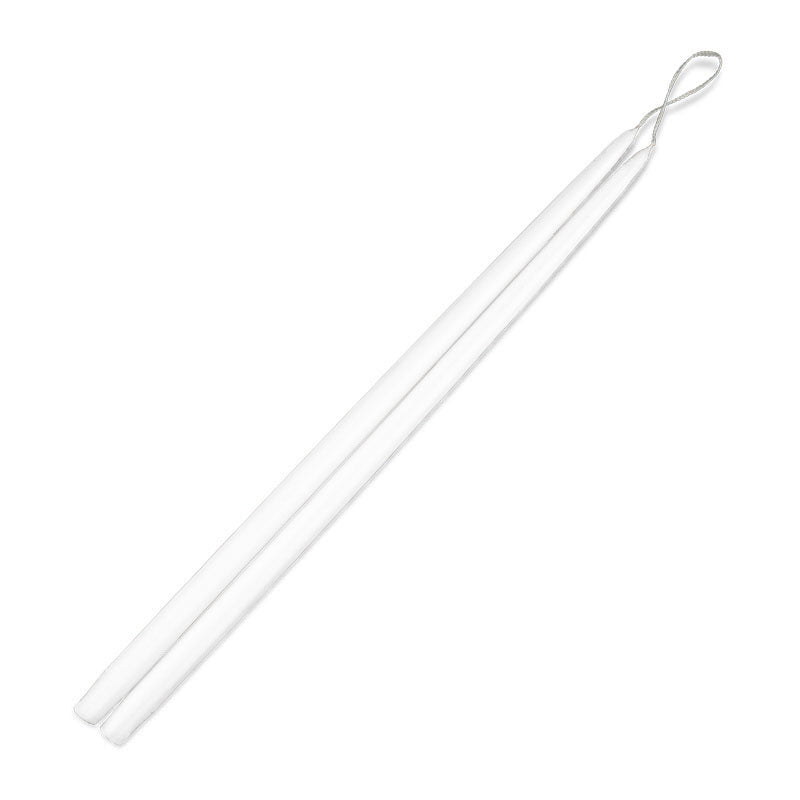 White 24" Taper Candle Pair with 7/8" diameter