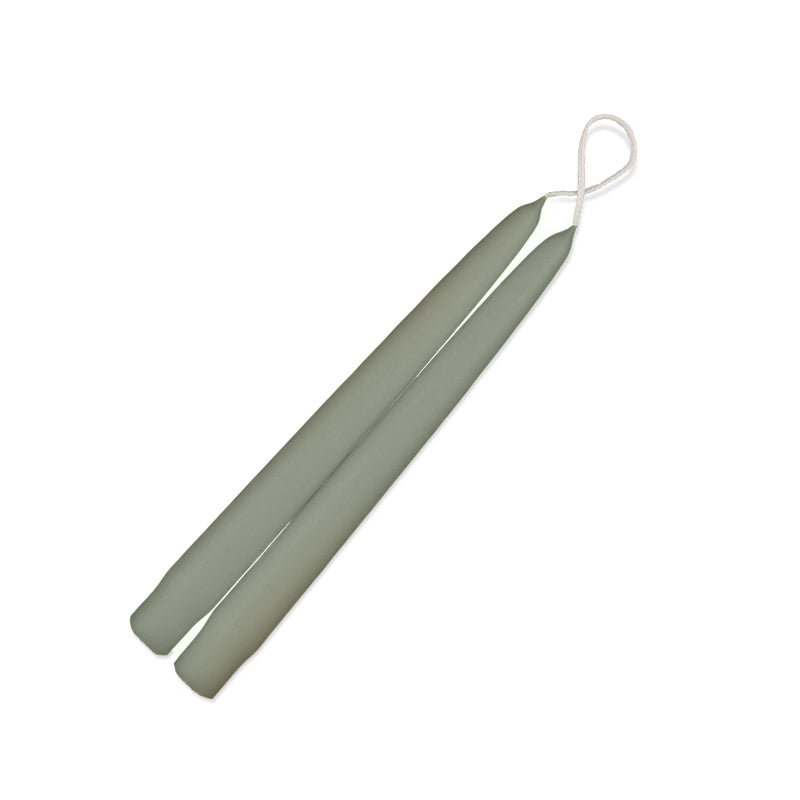 Soft Sage 9" taper candle pair with 7/8" diameter