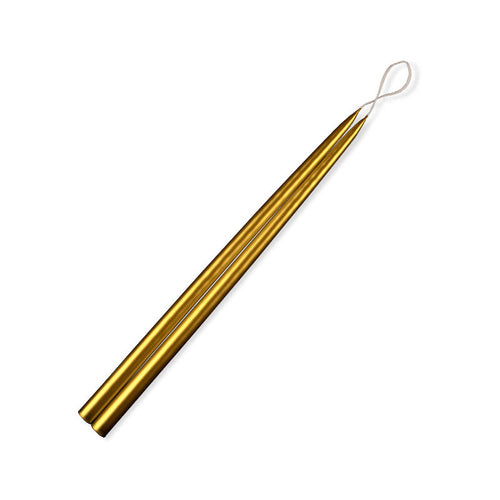 Taper Candles 12" - 12/box Metallic Gold