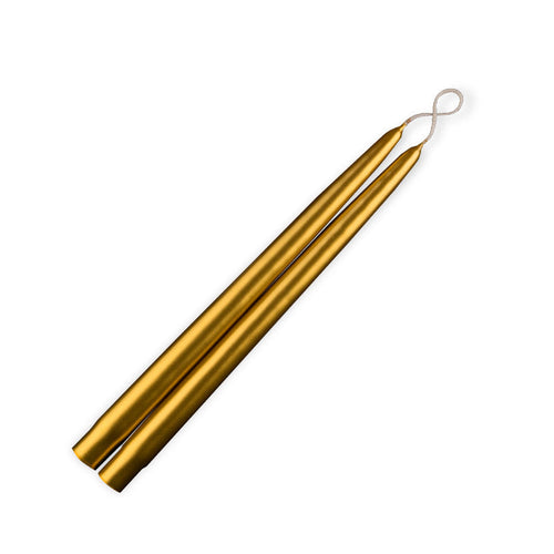 Taper Candles 12" - 12/box Metallic Gold