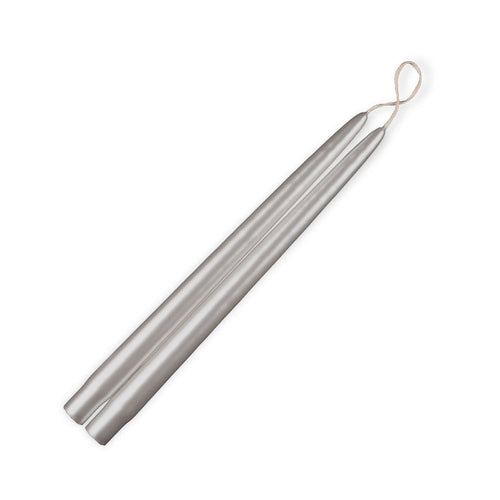 Taper Candles 12" - 12/box Metallic Silver