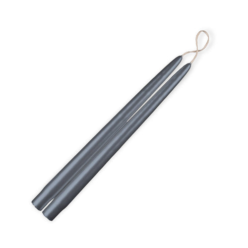 Taper Candles 12" - 12/box Metallic Zinc