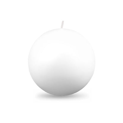 Ball Candle Lg 3 1/8" - 1 piece White