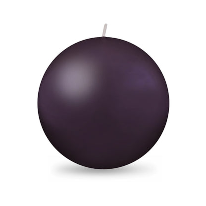 Ball Candle XL 4" - 1 piece Eggplant