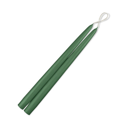 Taper Candles 12" - 1 pair - holly green