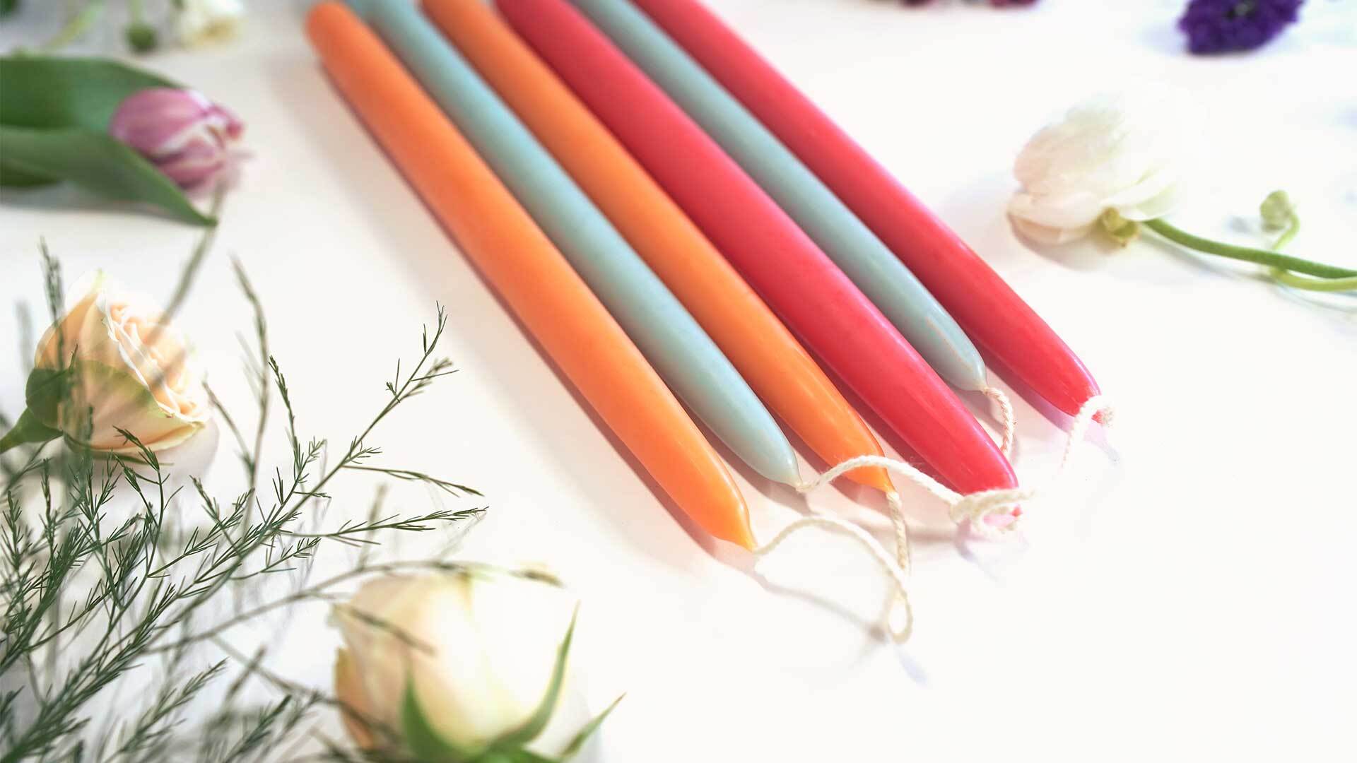 spring taper candles