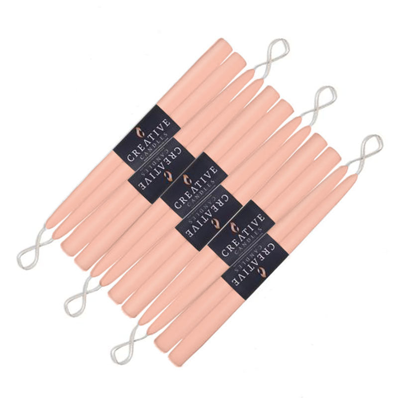 Taper Candles 12" - 12-pack Barely Blush