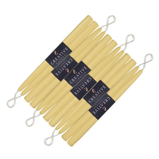 12 pack of 12 inch classic taper candles in shade Honeysuckle