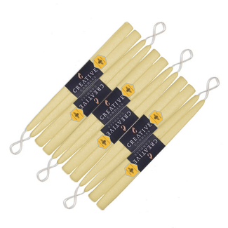 12 pack of 12 inch classic taper candles in shade Beeswax