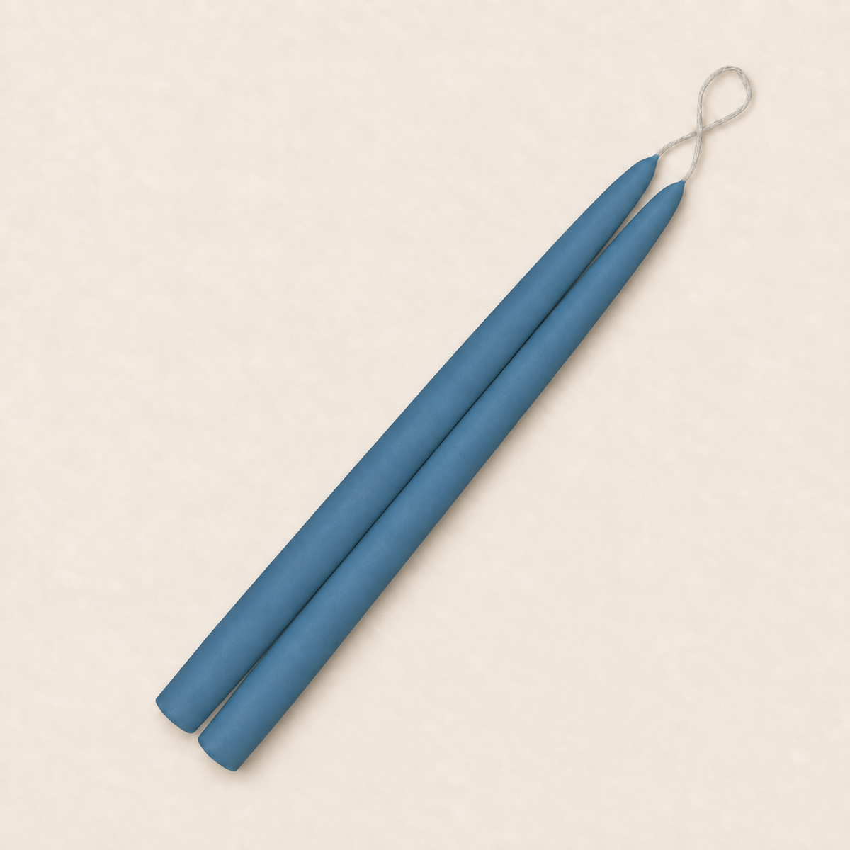 A pair of 12 inch Wedgwood taper candles, hand-dipped by Creative Candles