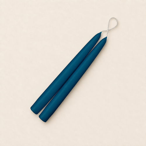 A pair of 9 inch Seaside taper candles, hand-dipped by Creative Candles