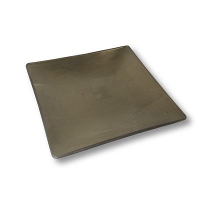 Square Metallic-Finish Bronze Pillar Plates - 8"x8"