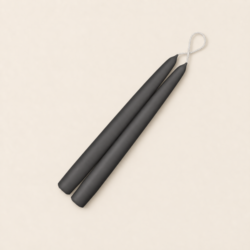 A pair of 9 inch Pewter taper candles, hand-dipped by Creative Candles
