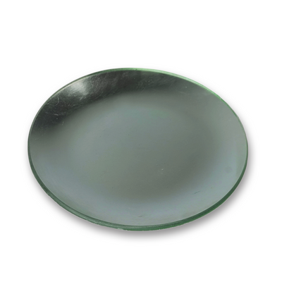 Round Metallic-Finish Silver Pillar Plate - 6"