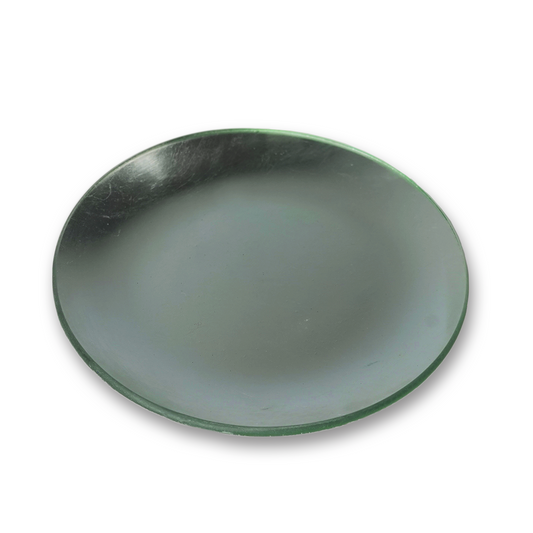 Round Pewter Metallic Pillar Plate - 6"