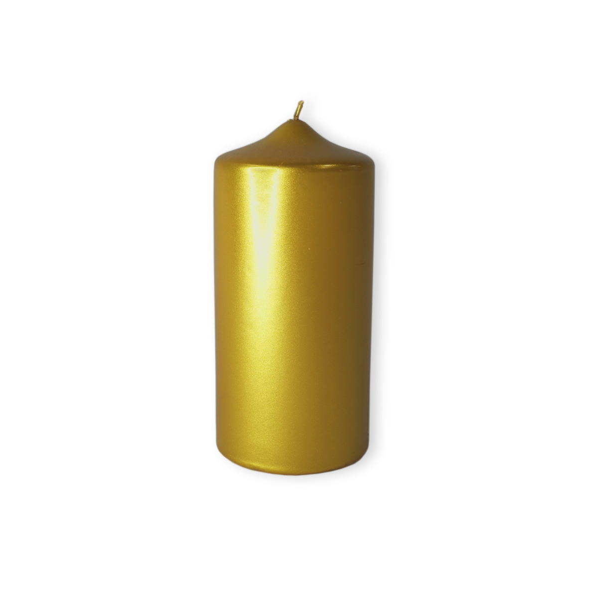 Nearly Perfect 3"x6" Gold Pillar Candle