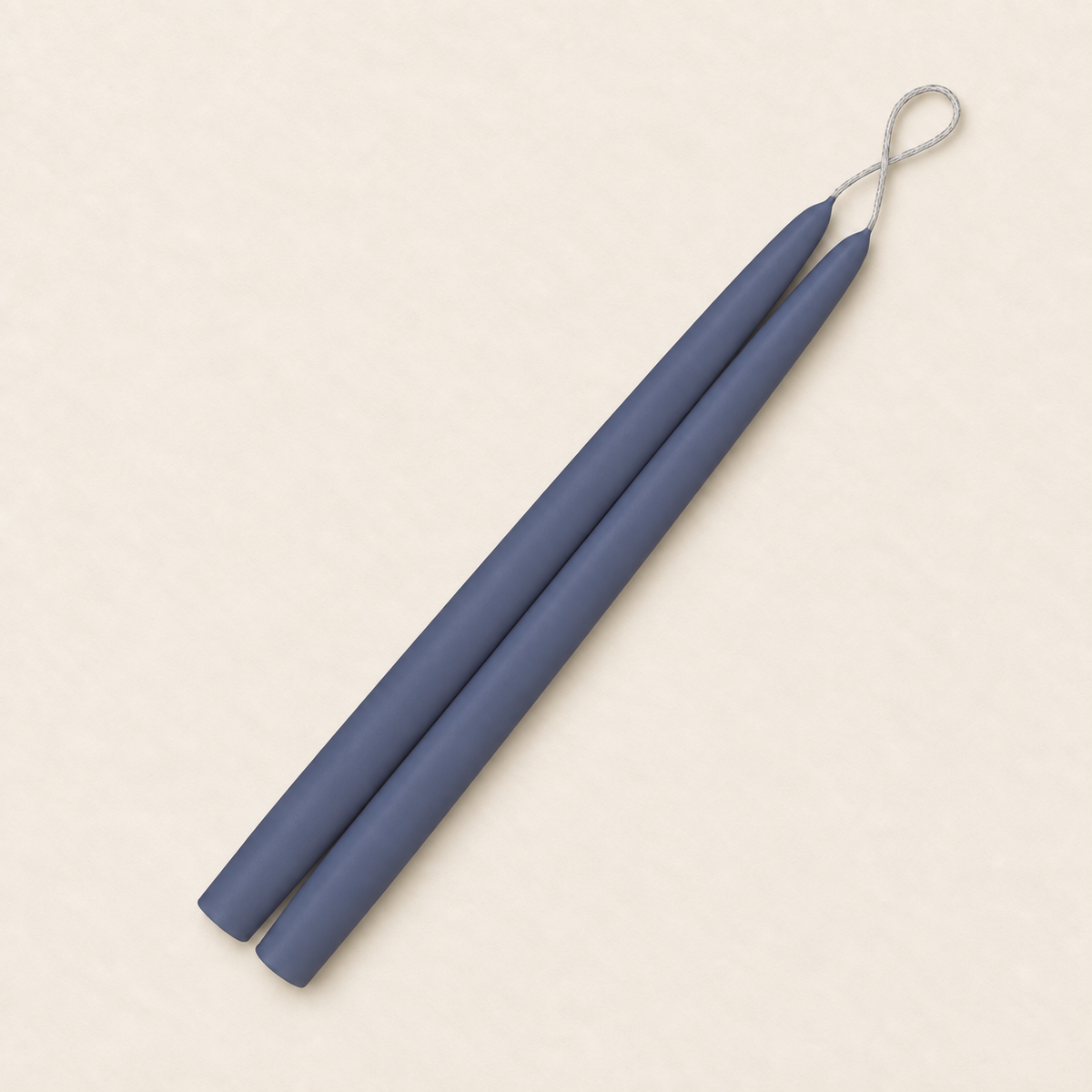 A pair of 18 inch Cornflower taper candles, hand-dipped by Creative Candles