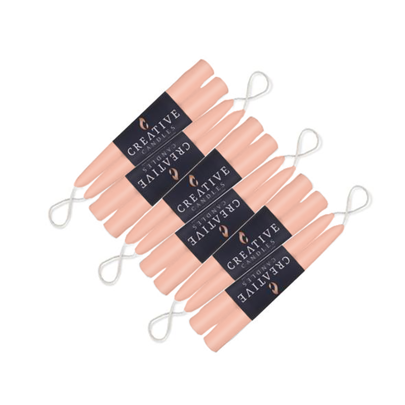 Taper Candles 6" - 12-pack Barely Blush