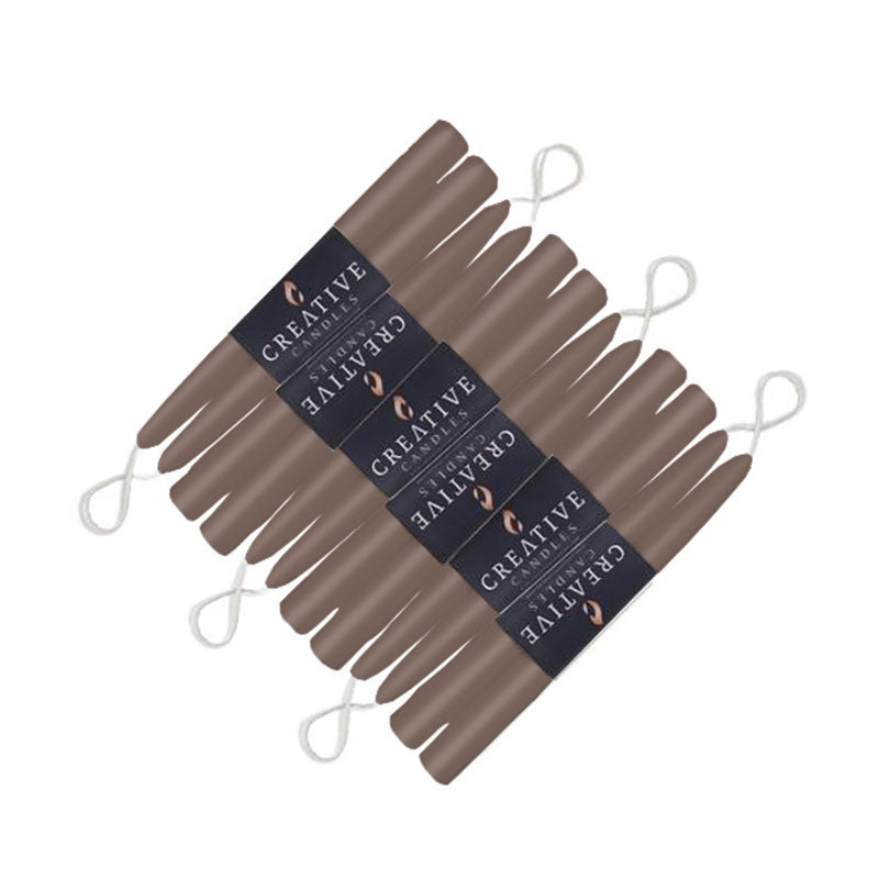 Taper Candles Espresso 9 in 6 pack