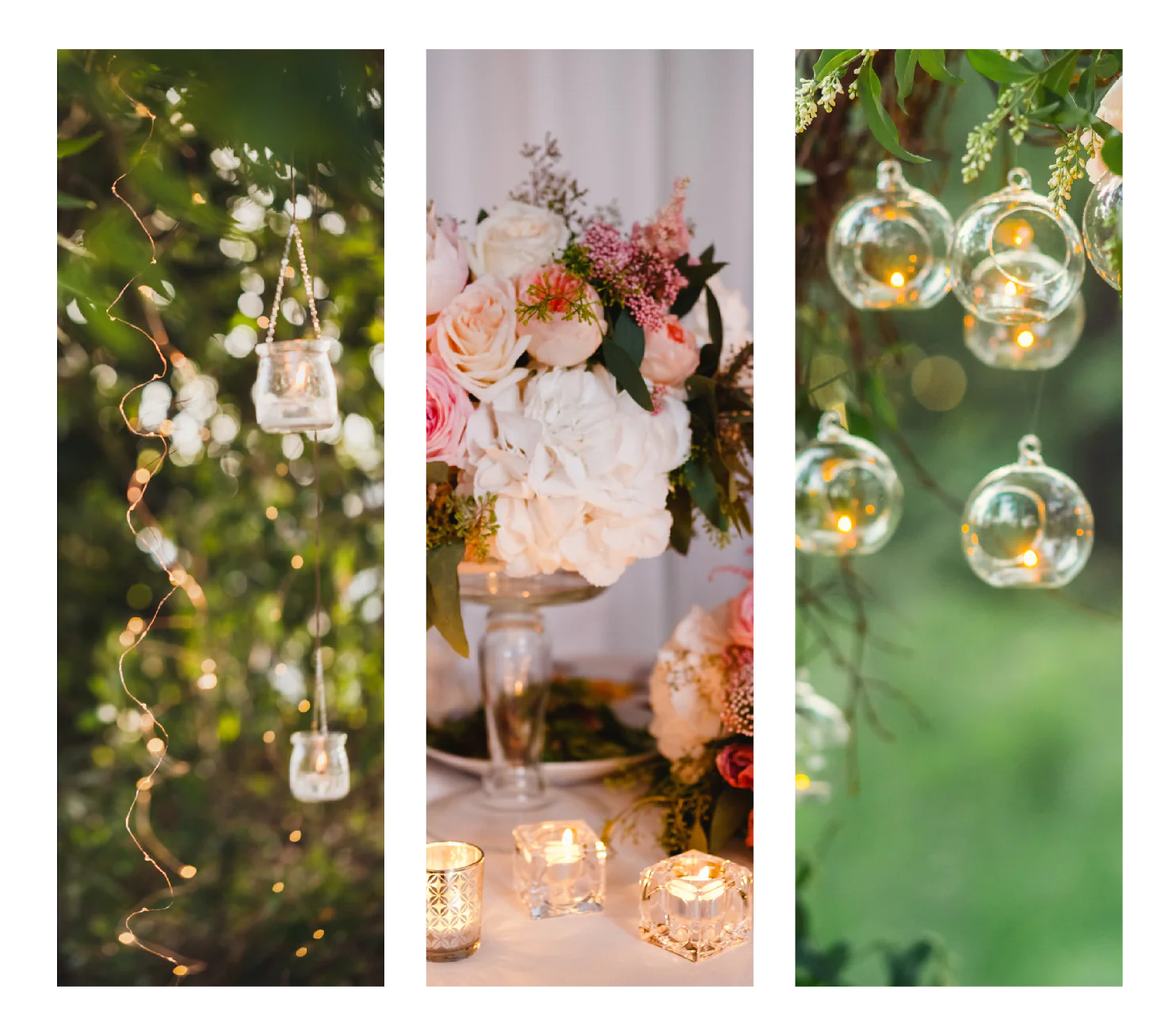 place votives in jars and lanterns