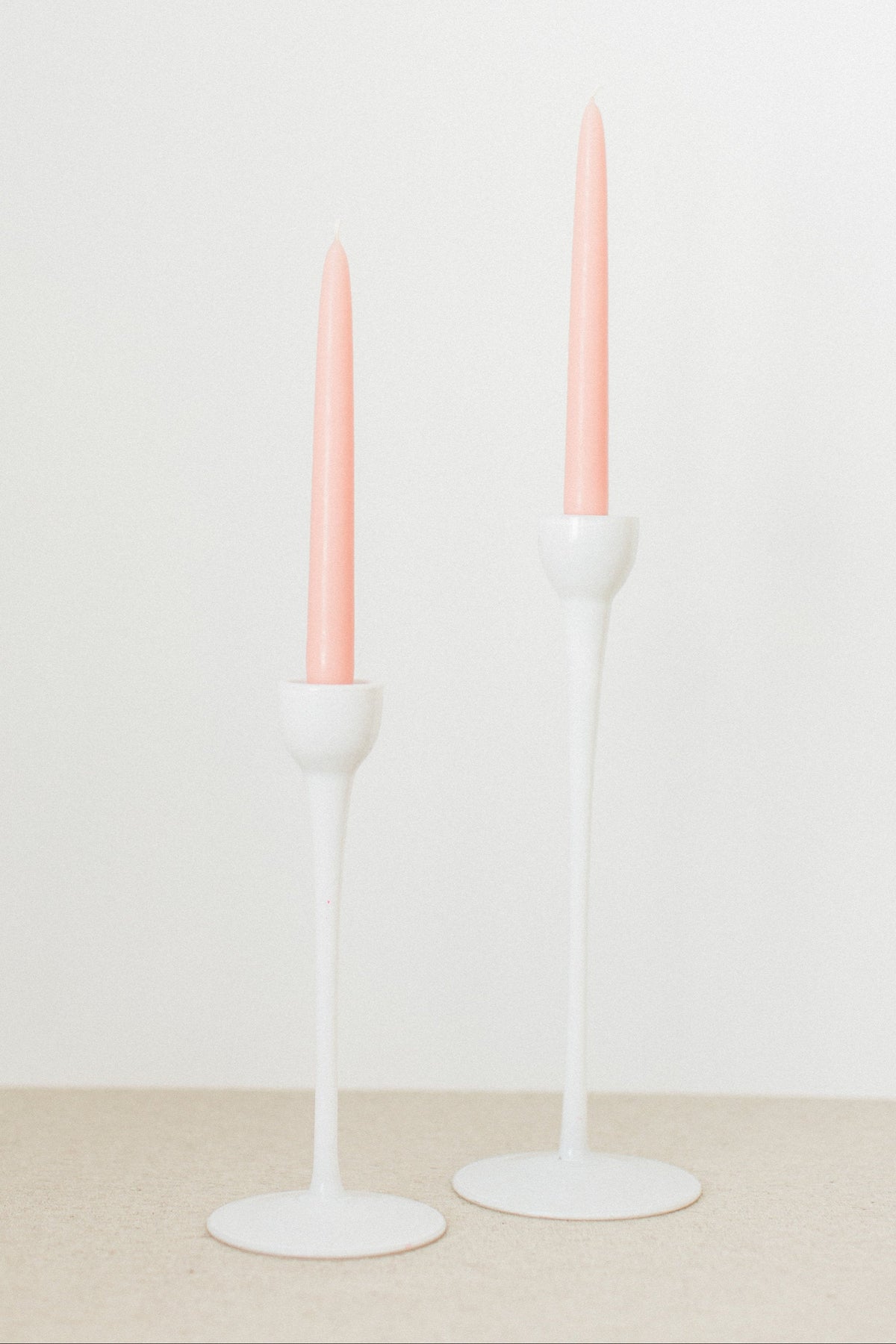 Taper Candles (7/8" diameter) - Barely Blush