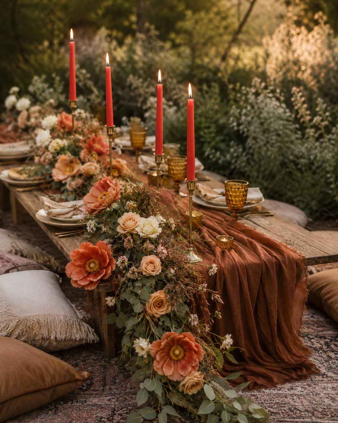 Taper Candles (7/8" diameter) - Wild Poppy