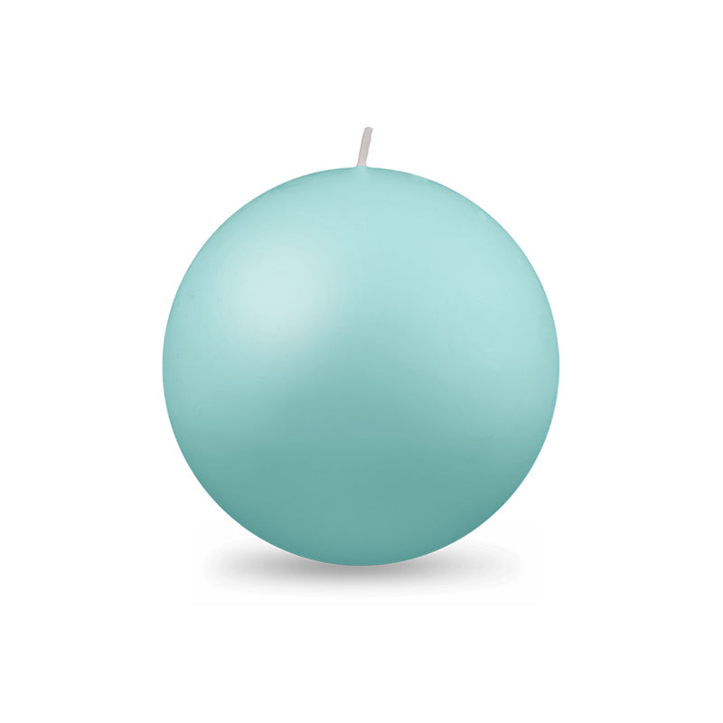 Ball Candles - Large 3 1/8" Aquamarine