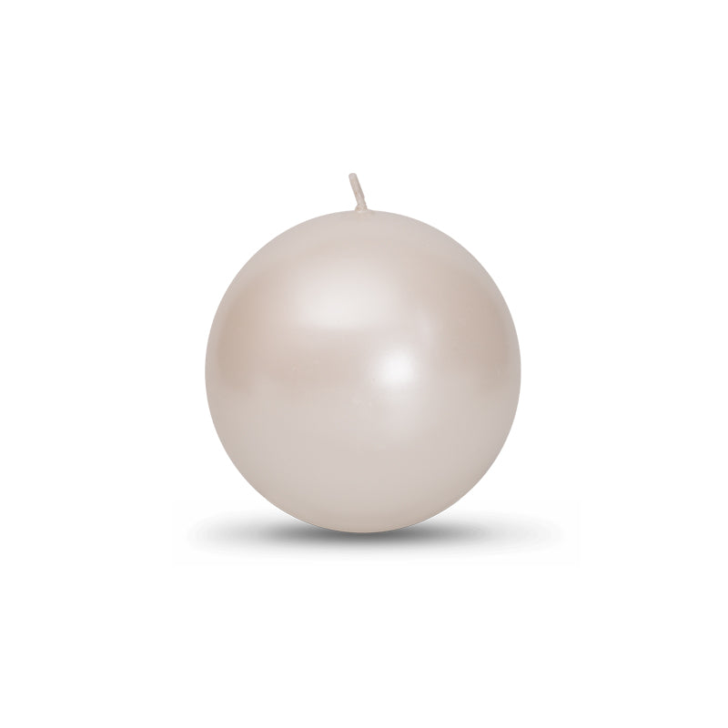 Pearl Metallic Ball Candle - Medium 2 3/8"