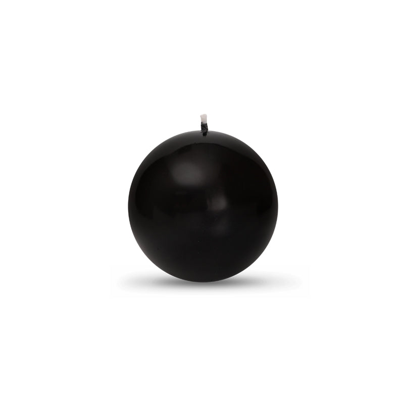 Onyx Metallic Ball Candle - Small 2"