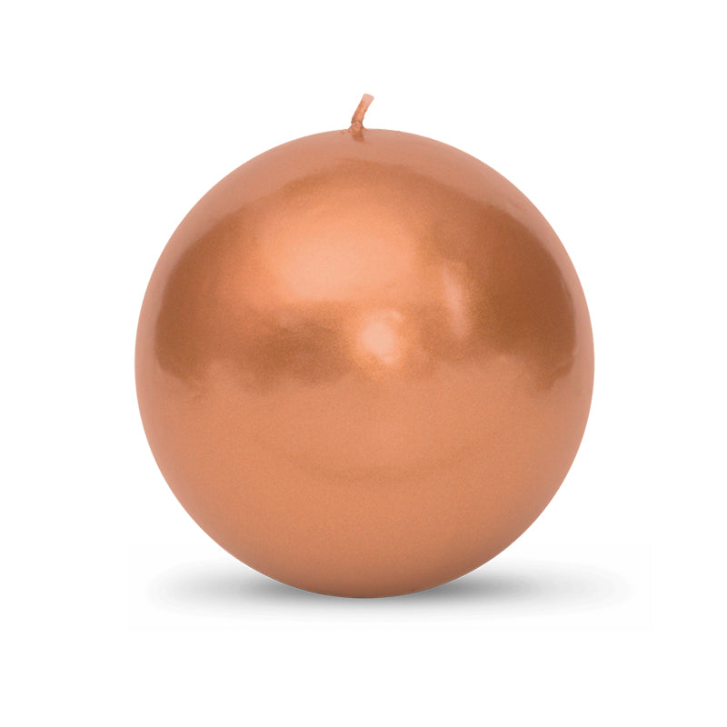 Copper Metallic Ball Candle - Extra Large 4"