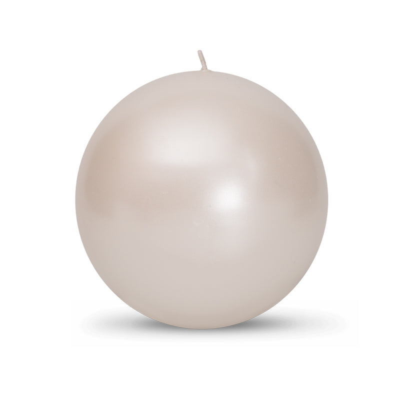 Pearl Metallic Ball Candle - Extra Large 4"