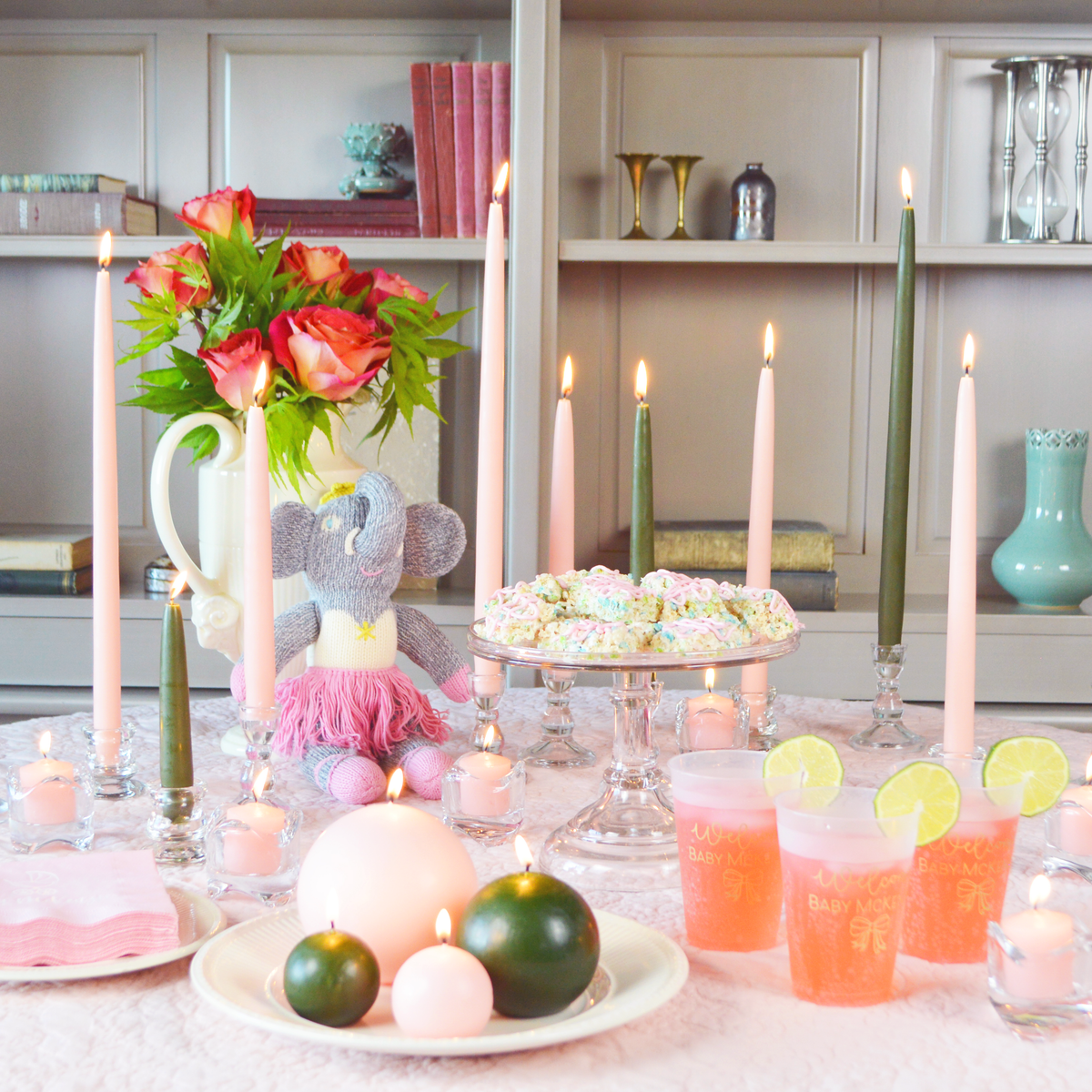 Taper Candles (7/8" diameter) - Barely Blush