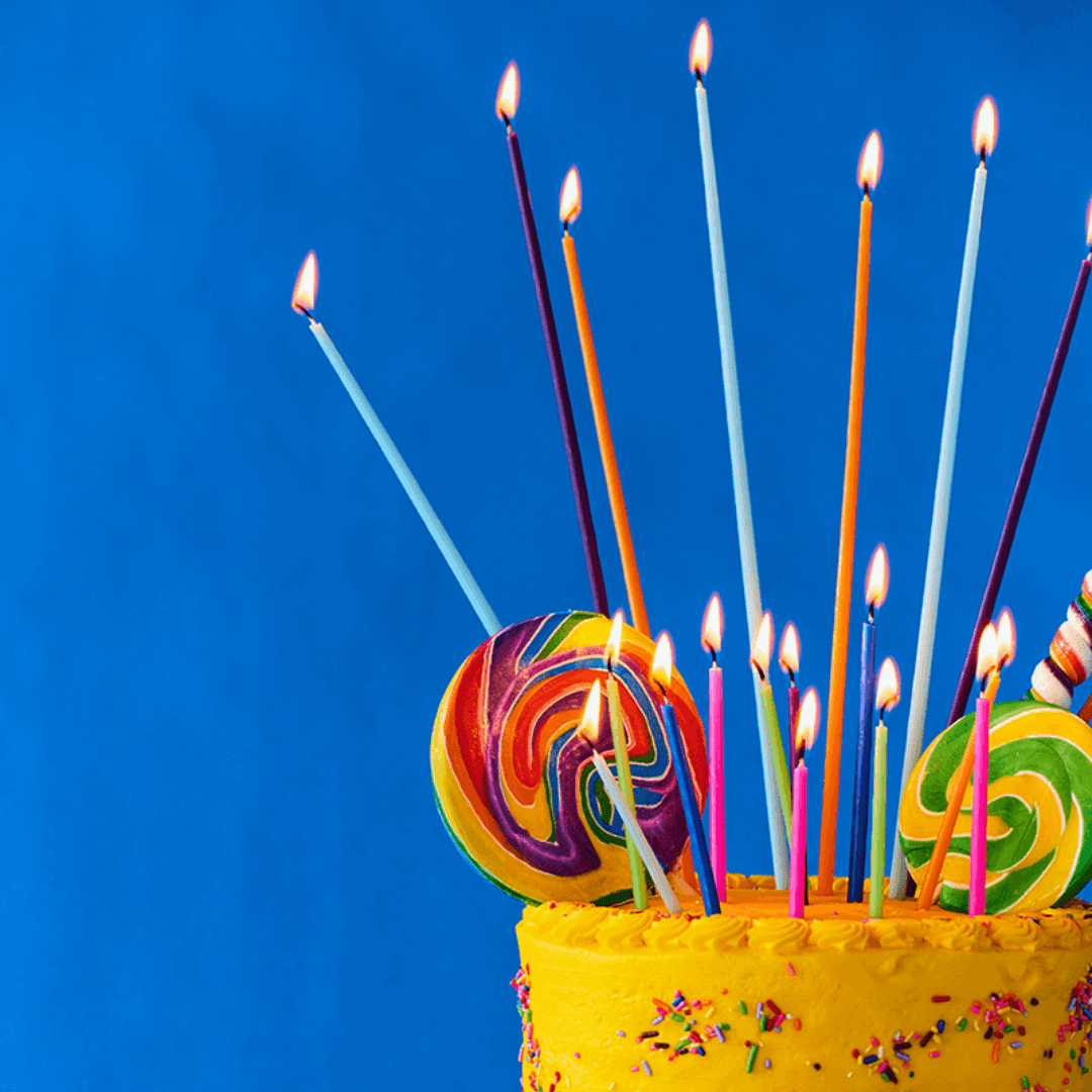colorful birthday celebration candles