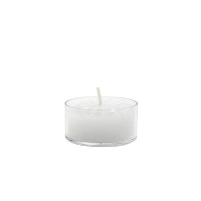 Tealight Candle - White in Clear Cup - 125/box