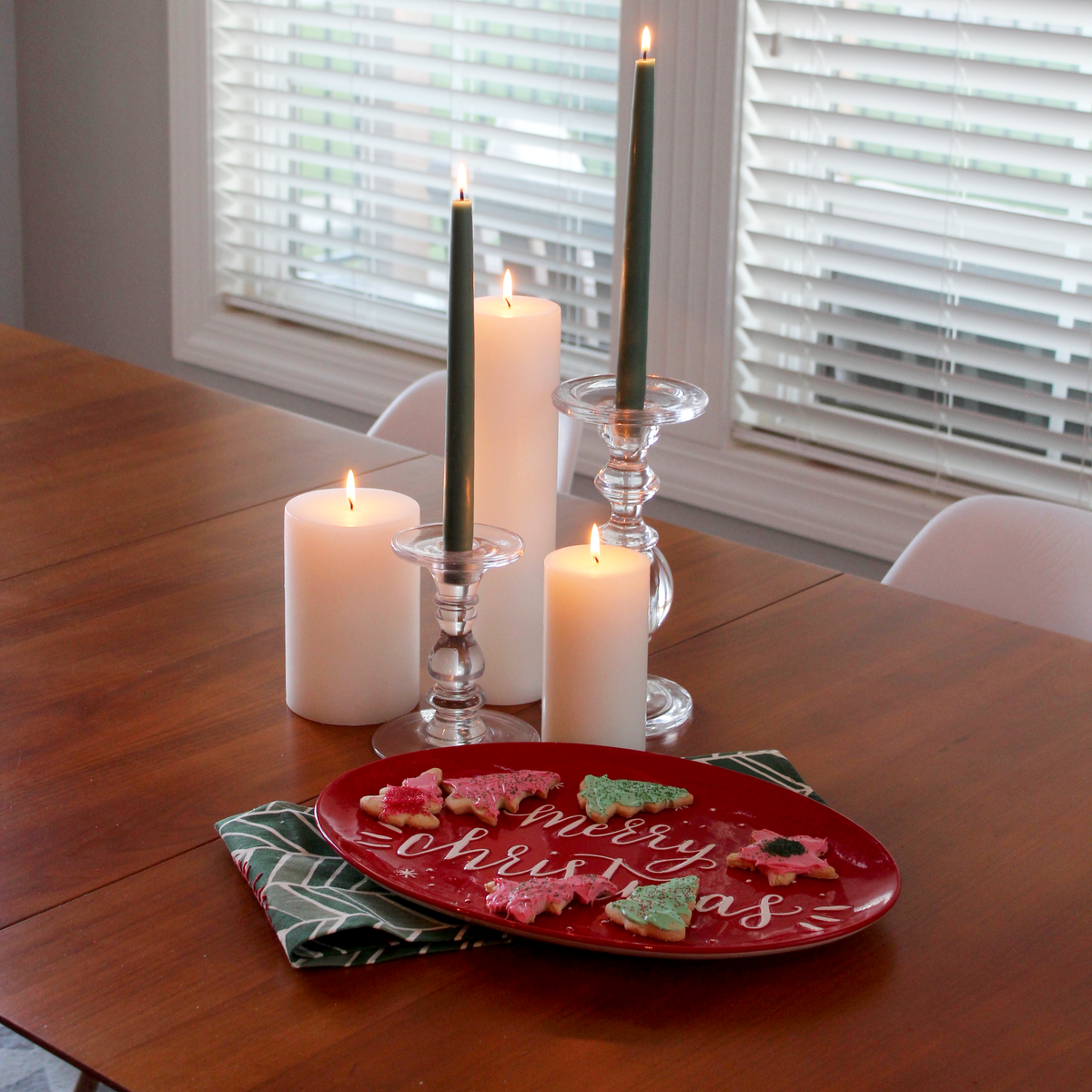 Taper Candles (7/8" diameter) - Holly Green