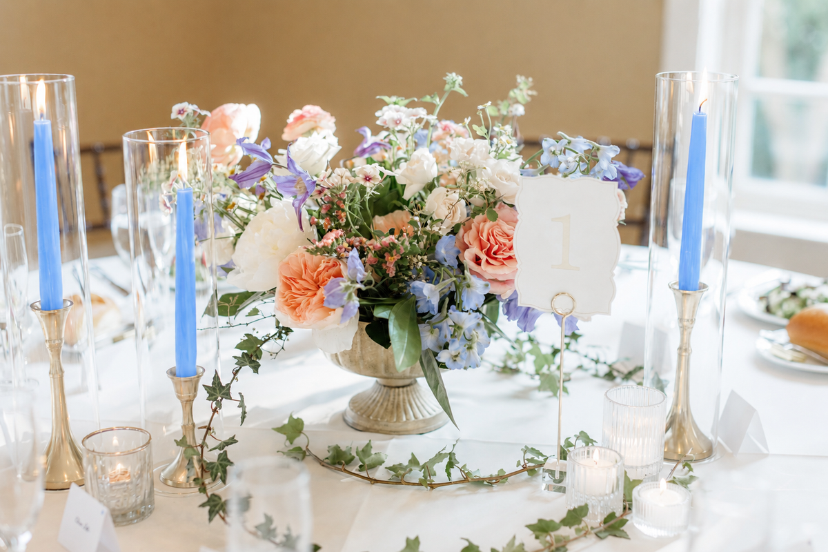 Taper Candles (7/8" diameter) - Hydrangea
