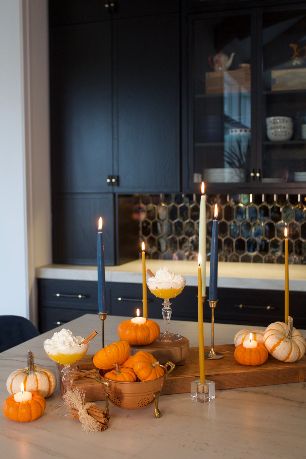 Taper Candles (7/8" diameter) - Navy Blue